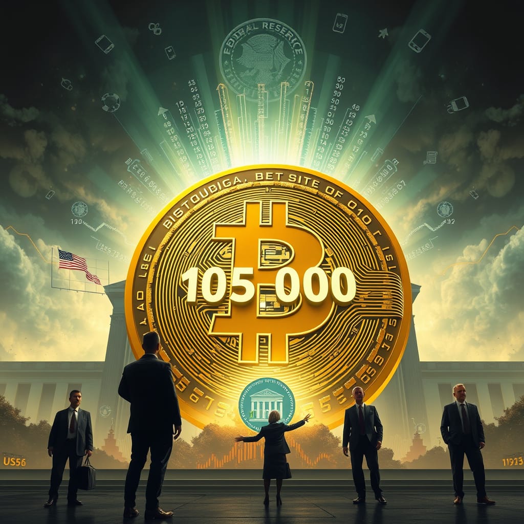 Bitcoin luta para romper US$ 105 mil