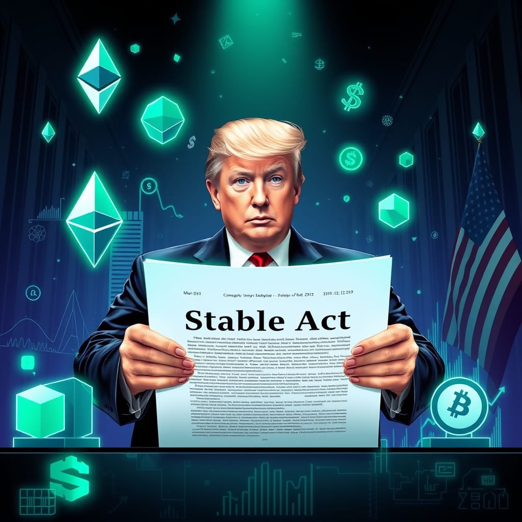 Ether e Solana Disparam Após Trump Sancionar Lei de Stablecoins nos EUA