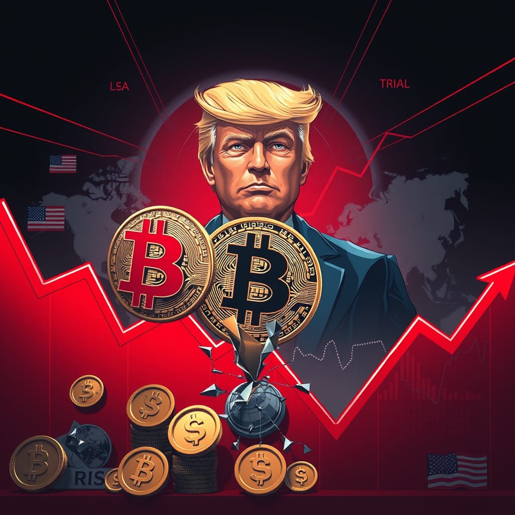 Bitcoin Cai e Altcoins Sofrem em Meio a Tarifaço de Trump e Tensões Econômicas