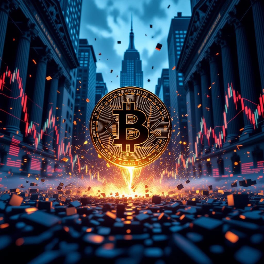 Bitcoin Cai para US$ 107 Mil Após Corte de Juros do Fed e Liquidações de US$ 1 Bilhão