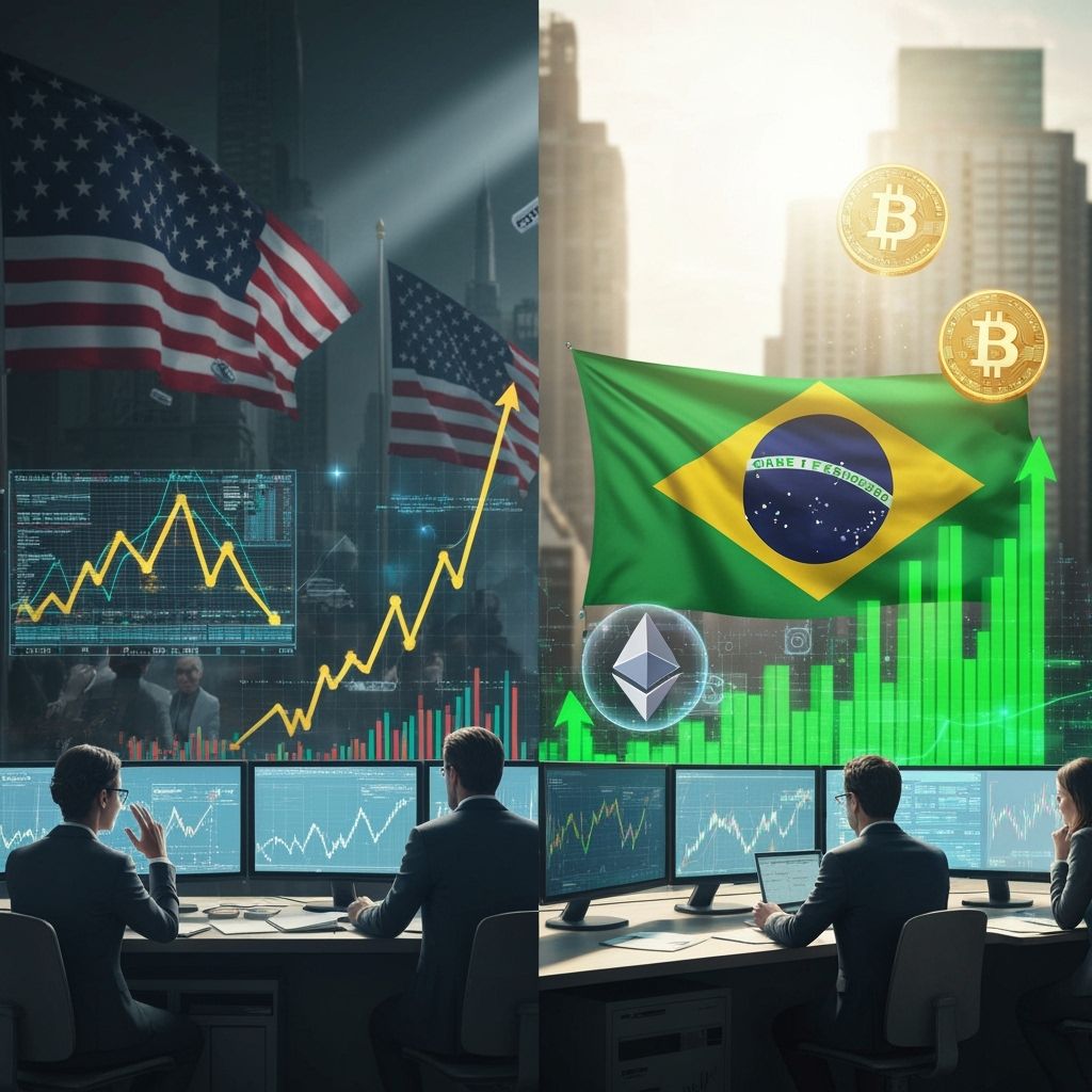 Brasil Aproveita Queda Global e Investe em Fundos Cripto Enquanto EUA Sofrem Saídas Bilionárias